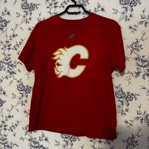 Red NHL Flames Tkachuk T-Shirt